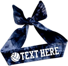 Load image into Gallery viewer, Design Your Own Volleyball Tie Back Headband with VINYL Text - Quantity Discounts