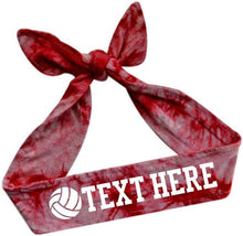Load image into Gallery viewer, Design Your Own Volleyball Tie Back Headband with VINYL Text - Quantity Discounts
