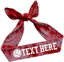 Load image into Gallery viewer, Design Your Own Volleyball Tie Back Headband with VINYL Text - Quantity Discounts