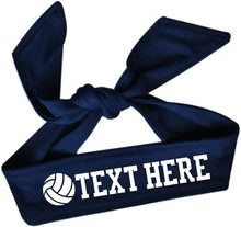 Load image into Gallery viewer, Design Your Own Volleyball Tie Back Headband with VINYL Text - Quantity Discounts