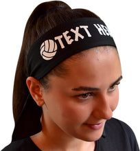 Load image into Gallery viewer, Design Your Own Volleyball Tie Back Headband with VINYL Text - Quantity Discounts
