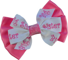 Load image into Gallery viewer, Big Sister Sparkle Grosgrain Hair Bow
