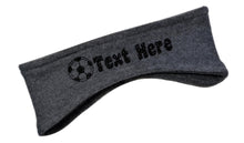 Load image into Gallery viewer, Soccer Fleece Ear Warmer Headband in Personalized GLITTER Text