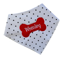 Load image into Gallery viewer, Personalized Embroidered Pet Dog Collar Scarf Bandana for Dogs - Fits up to 16&quot; Necks
