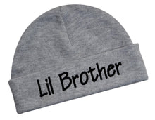 Load image into Gallery viewer, Lil Brother 100% Cotton Embroidered Baby Brother Hat for New Baby Boy