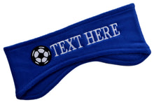 Load image into Gallery viewer, Embroidered Soccer Fleece Ear Warmer Headband - Quantity Discounts