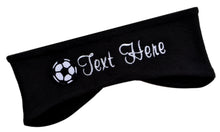 Load image into Gallery viewer, Embroidered Soccer Fleece Ear Warmer Headband - Quantity Discounts