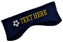 Load image into Gallery viewer, Embroidered Soccer Fleece Ear Warmer Headband - Quantity Discounts