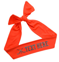 Load image into Gallery viewer, Design Your Own Field Hockey Tie Back Headband with VINYL Text - Quantity Discounts
