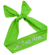 Load image into Gallery viewer, Design Your Own Field Hockey Tie Back Headband with VINYL Text - Quantity Discounts