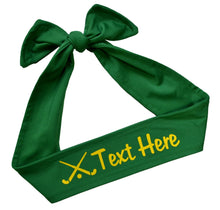 Load image into Gallery viewer, Design Your Own Field Hockey Tie Back Headband with VINYL Text - Quantity Discounts