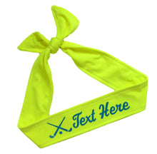 Load image into Gallery viewer, Design Your Own Field Hockey Tie Back Headband with VINYL Text - Quantity Discounts