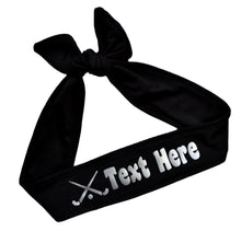 Load image into Gallery viewer, Design Your Own Field Hockey Tie Back Headband with VINYL Text - Quantity Discounts