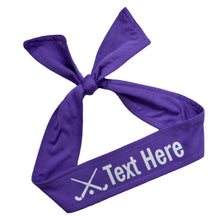 Load image into Gallery viewer, Design Your Own Field Hockey Tie Back Headband with VINYL Text - Quantity Discounts