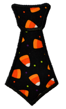 Load image into Gallery viewer, Halloween Bodysuit with Necktie and Personalized Name - Candy Corn Tie