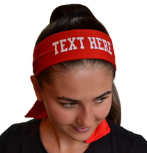 Load image into Gallery viewer, Design Your Own Tie Back Headband with Custom VINYL Text - Quantity Discounts