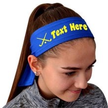 Load image into Gallery viewer, Design Your Own Field Hockey Tie Back Headband with VINYL Text - Quantity Discounts