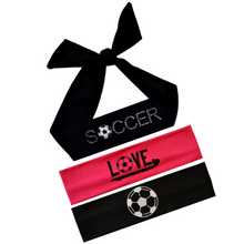 Load image into Gallery viewer, Soccer Player Set of 3 Headband Gift Set
