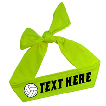 Load image into Gallery viewer, Design Your Own Volleyball Tie Back Headband with VINYL Text - Quantity Discounts