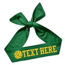 Load image into Gallery viewer, Design Your Own Volleyball Tie Back Headband with VINYL Text - Quantity Discounts