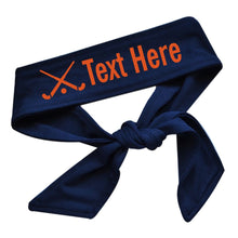 Load image into Gallery viewer, Design Your Own Field Hockey Tie Back Headband with VINYL Text - Quantity Discounts