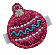 Load image into Gallery viewer, Sparkling Glitter Ornament Felt Hair Clippie
