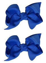 Load image into Gallery viewer, Set of 2 - 3 Inch Grosgrain Ribbon Boutique Children&#39;s Hair Bows
