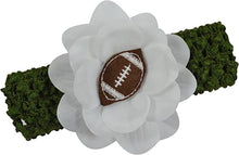 Load image into Gallery viewer, Baby Embroidered Felt Football Team Flower Headband Fits Newborns to Toddlers - MANY COLORS!