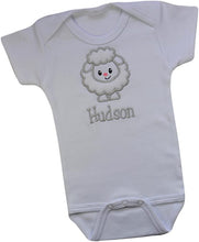 Load image into Gallery viewer, Personalized Embroidered Soft and Fuzzy Lamb Bodysuit with Your Custom Name
