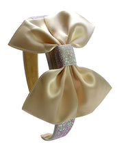 Load image into Gallery viewer, Sparkling Glitter Girls Satin Bow Arch Headband
