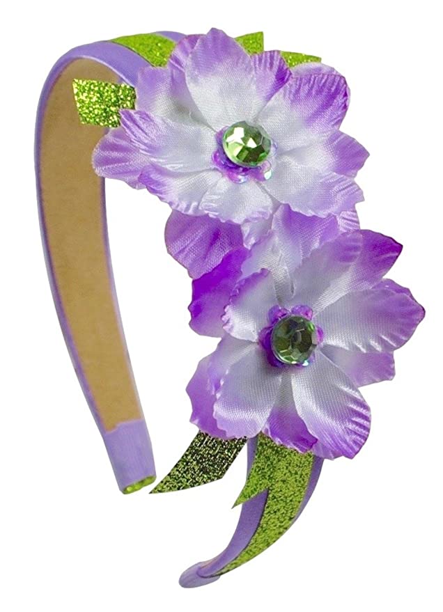 Tinkerbell Inspired Sparkling Satin Flower Headband