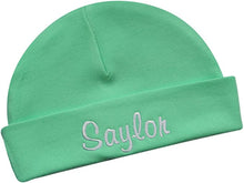 Load image into Gallery viewer, Personalized Cotton Baby Hat for Girls with Custom Embroidered Name