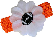 Load image into Gallery viewer, Baby Embroidered Felt Football Team Flower Headband Fits Newborns to Toddlers - MANY COLORS!