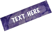 Load image into Gallery viewer, Tie Dye Headband Personalized with Your Custom Vinyl Text - 2.25 Inches Wide &amp; Lightweight

