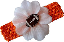 Load image into Gallery viewer, Baby Embroidered Felt Football Team Flower Headband Fits Newborns to Toddlers - MANY COLORS!
