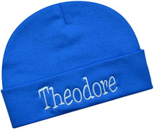 Load image into Gallery viewer, Personalized Cotton Baby Hat for Boys with Custom Embroidered Name