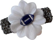 Load image into Gallery viewer, Baby Embroidered Felt Football Team Flower Headband Fits Newborns to Toddlers - MANY COLORS!