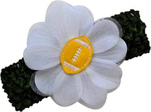 Load image into Gallery viewer, Baby Embroidered Felt Football Team Flower Headband Fits Newborns to Toddlers - MANY COLORS!