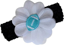Load image into Gallery viewer, Baby Embroidered Felt Football Team Flower Headband Fits Newborns to Toddlers - MANY COLORS!