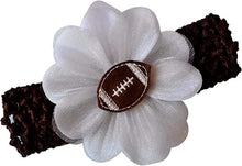 Load image into Gallery viewer, Baby Embroidered Felt Football Team Flower Headband Fits Newborns to Toddlers - MANY COLORS!
