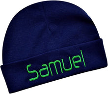 Load image into Gallery viewer, Personalized Cotton Baby Hat for Boys with Custom Embroidered Name