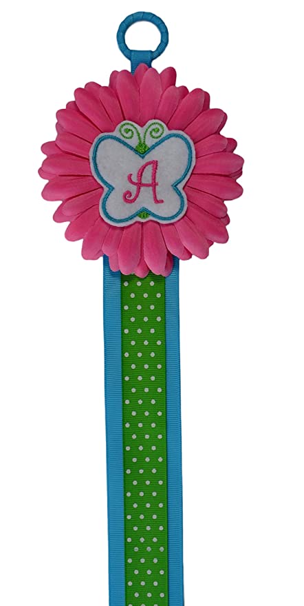 Personalized Hair Bow & Hair Clip Holder Organizer with Scallop Framed Monogrammed Initial