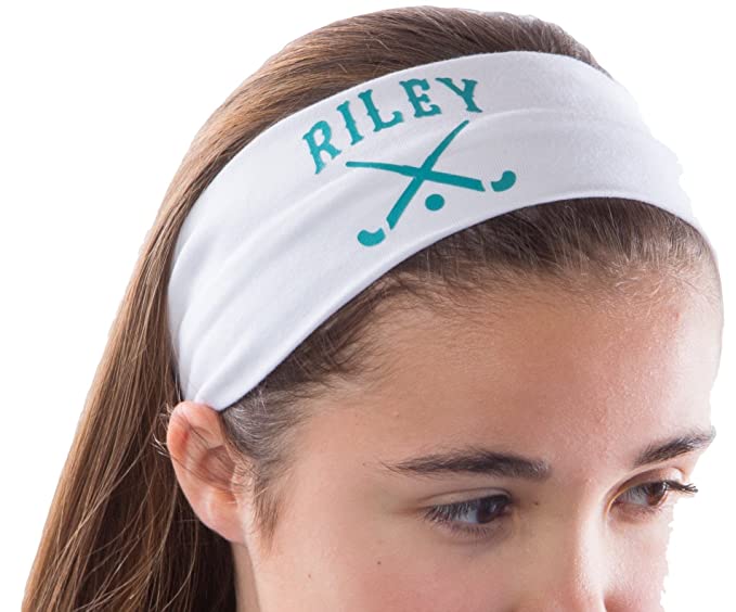 Field Hockey Cotton Stretch Headband with Your Custom and Personalized VINYL Text - Quantity Discounts