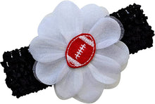 Load image into Gallery viewer, Baby Embroidered Felt Football Team Flower Headband Fits Newborns to Toddlers - MANY COLORS!