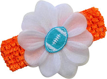 Load image into Gallery viewer, Baby Embroidered Felt Football Team Flower Headband Fits Newborns to Toddlers - MANY COLORS!