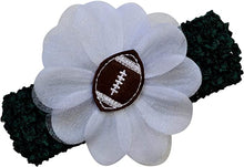 Load image into Gallery viewer, Baby Embroidered Felt Football Team Flower Headband Fits Newborns to Toddlers - MANY COLORS!