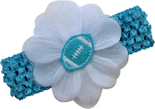 Load image into Gallery viewer, Baby Embroidered Felt Football Team Flower Headband Fits Newborns to Toddlers - MANY COLORS!