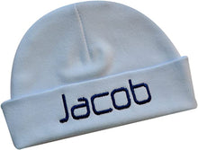 Load image into Gallery viewer, Personalized Cotton Baby Hat for Boys with Custom Embroidered Name