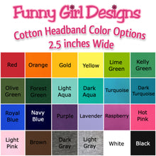 Load image into Gallery viewer, Personalized Monogrammed EMBROIDERED Track &amp; Field Cotton Stretch Headband - Quantity Discounts
