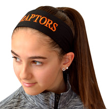 Load image into Gallery viewer, Volleyball Tie Back Moisture Wicking Headband Personalized with Your Embroidered Text - Team Discounts
